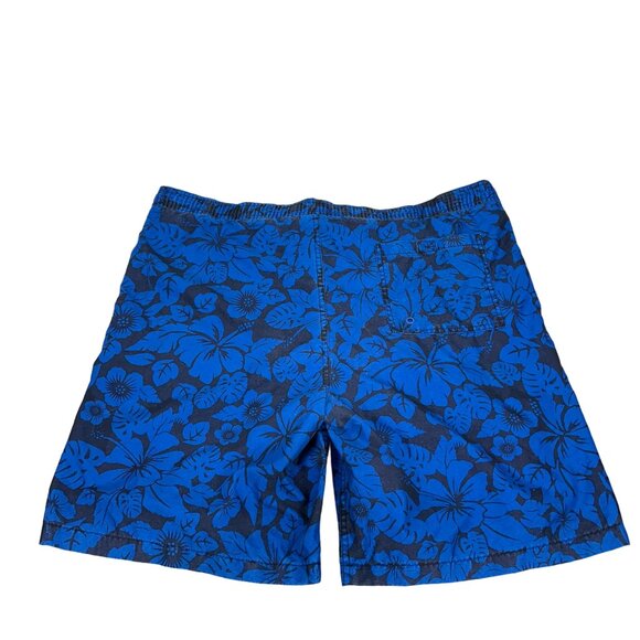 Merona Mens Blue Floral Swim Trunks Size Large - Picture 4 of 4